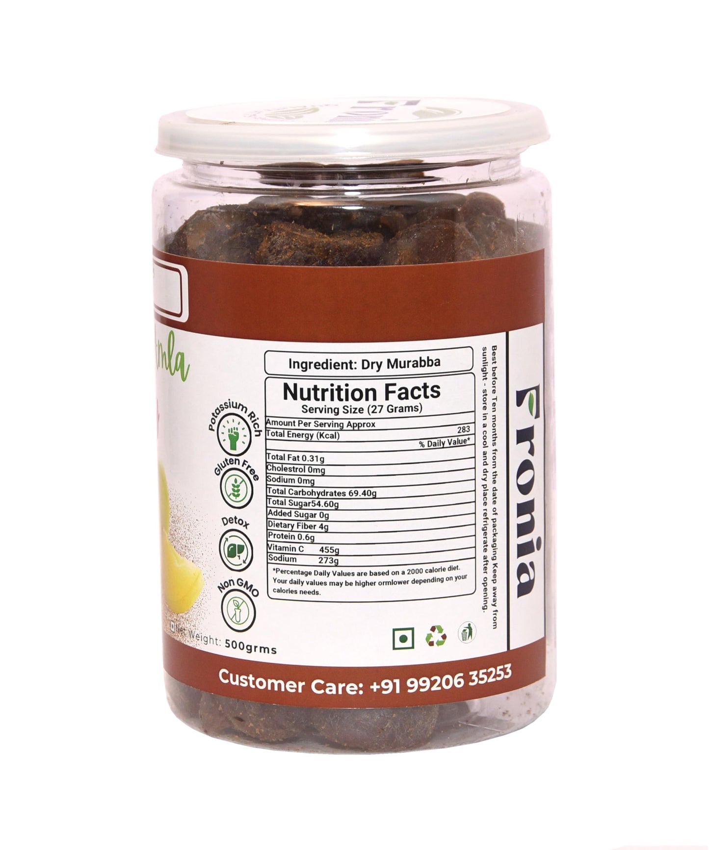 Fronia Chatpata Amla Candy 500gm | Sweet Amla Candy Combo, Sweet & Chatpata, Dry Gooseberry, Rich In Vit C, Boosts Immunity|Healthy Snack, Mouth Freshener|No Artificial Chemicals | Hence it is 100% pure and natural | Amla is abundant in vitamins and espec