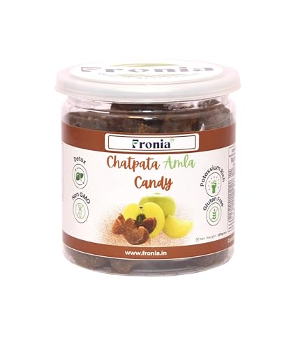 Fronia Chatpata Amla Candy 250gm | Sweet Amla Candy Combo, Sweet & Chatpata, Dry Gooseberry, Rich In Vit C, Boosts Immunity|Healthy Snack, Mouth Freshener