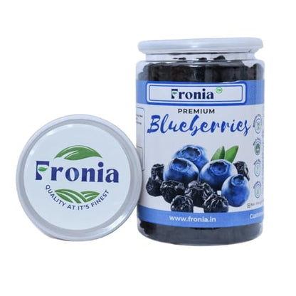Fronia Premium Dried Blueberries – 500g x 1 Pack (Total 500g) | Whole, Unsweetened, Gluten-Free, Non-GMO, Vegan Snack | Rich in Calcium & Vitamin K, Sweet and Delicious