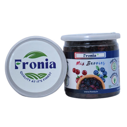 FRONIA Super Berries Mix | High in Antioxidants | Dried Cranberries, Blueberries (250GM ) Gluten Free, Non-GMO & Vegan) Natural and Licious berries | Natural Real Dried Berries | Low Calorie Snack | High energy | High in dietary fibre