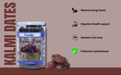 FRONIA Kalmi Dates , Juicy & Delicious Khajoor, Arab Khajur, 100% Naturally Dried & Free From Any Preservative 250GM | Healthy & Nuturious snack,Natural Sweetener,Rich in Vitamins& Minerals Gluten Free, Non-GMO & Vegan , delightful, farm fresh Kalmi dates