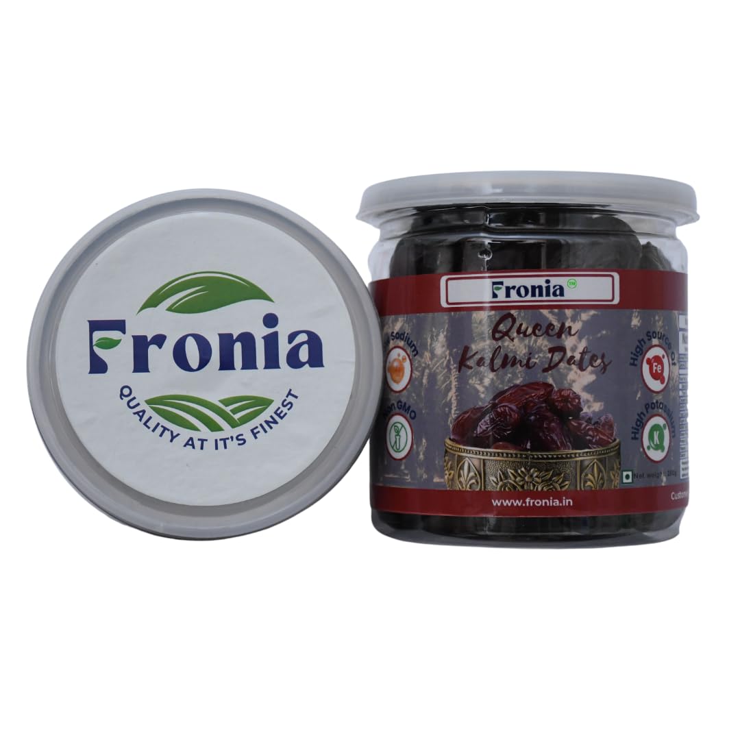 FRONIA Queen Kalmi Dates , Juicy & Delicious Khajoor, Arab Khajur, 100% Naturally Dried & Free From Any Preservative 250GM | Healthy & Nuturious snack,Natural Sweetener,Rich in Vitamins& Minerals Gluten Free, Non-GMO & Vegan , delightful, farm fresh Kalmi