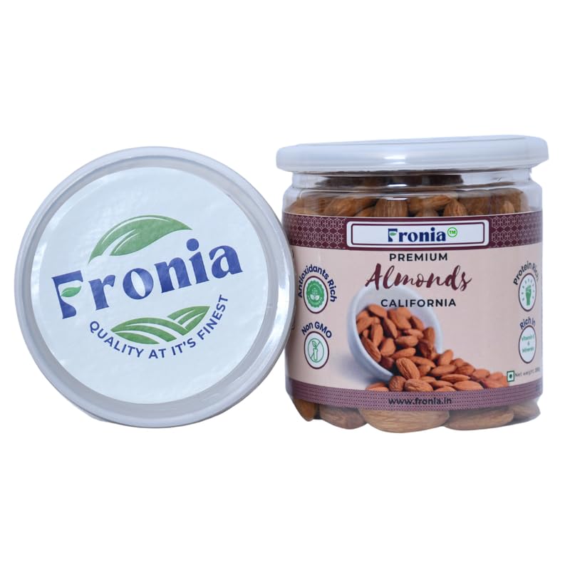 FRONIA Signature Premium California Almonds 250 gm| Badam Giri | Real Nuts, High in Fiber | Rich in Protein, Nuts & Dry Fruits,Boost Immunity, Gluten Free & Zero Cholesterol, Magnesium, Phosphorus and Dietary Fibre, Good for Health | Loaded with Antioxida