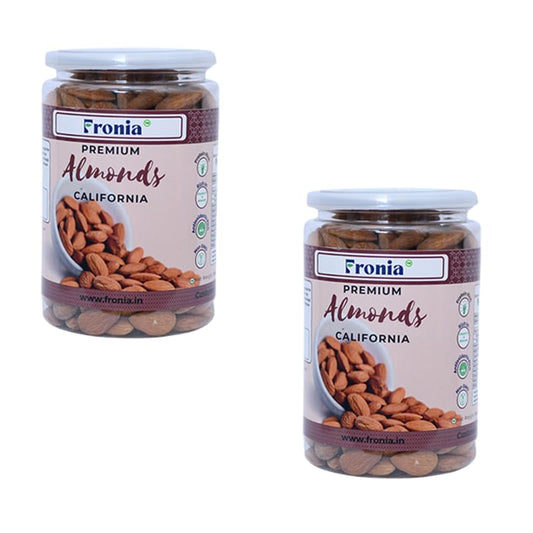 FRONIA Signature Premium California Plain Almonds | Badam Giri | Real Nuts, High in Fiber | Rich in Protein, Nuts & Dry Fruits