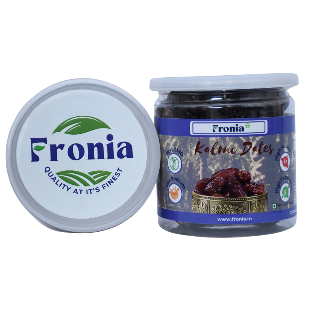 FRONIA Kalmi Dates , Juicy & Delicious Khajoor, Arab Khajur, 100% Naturally Dried & Free From Any Preservative 250GM | Healthy & Nuturious snack,Natural Sweetener,Rich in Vitamins& Minerals Gluten Free, Non-GMO & Vegan , delightful, farm fresh Kalmi dates