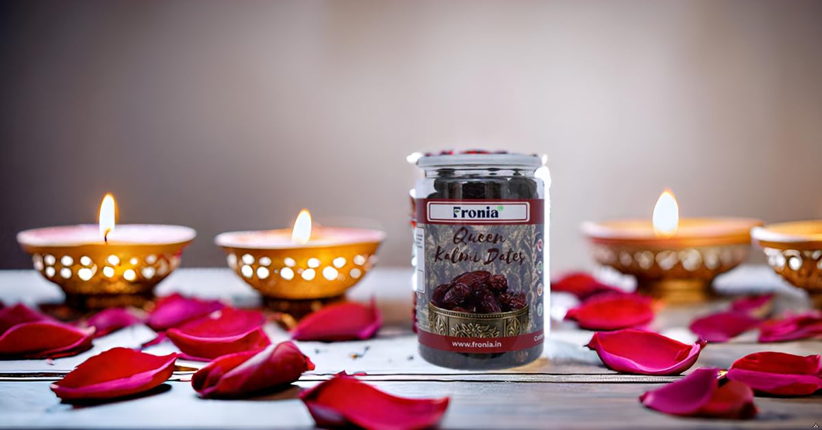 FRONIA Queen Kalmi Dates , Juicy & Delicious Khajoor, Arab Khajur, 100% Naturally Dried & Free From Any Preservative 500GM | Healthy & Nuturious snack,Natural Sweetener,Rich in Vitamins& Minerals Gluten Free, Non-GMO & Vegan , delightful, farm fresh Kalmi