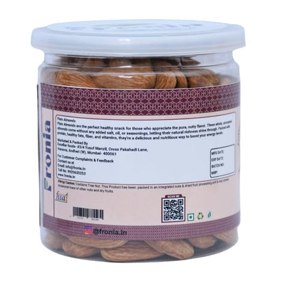 FRONIA Signature Premium California Almonds 250 gm| Badam Giri | Real Nuts, High in Fiber | Rich in Protein, Nuts & Dry Fruits,Boost Immunity, Gluten Free & Zero Cholesterol, Magnesium, Phosphorus and Dietary Fibre, Good for Health | Loaded with Antioxida