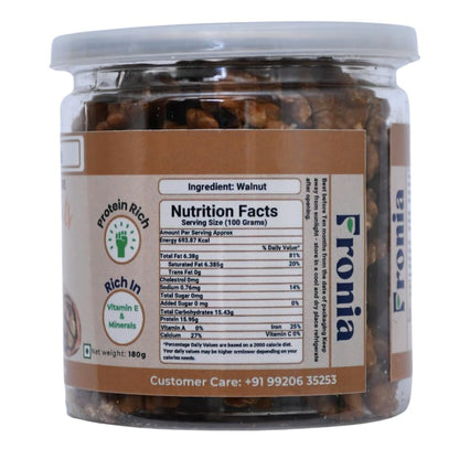 FRONIA Walnut Kernels | 150g | Walnut, Walnut Without Shell, Akhrot, Dry Fruits, Healthy Snacks, Diwali Gifts, Walnut kernel with Gluten Free Healthy Lifestyle, High Fibre (Pack of 1)