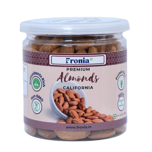 FRONIA Signature Premium California Almonds 250 gm| Badam Giri | Real Nuts, High in Fiber | Rich in Protein, Nuts & Dry Fruits,Boost Immunity, Gluten Free & Zero Cholesterol, Magnesium, Phosphorus and Dietary Fibre, Good for Health | Loaded with Antioxida