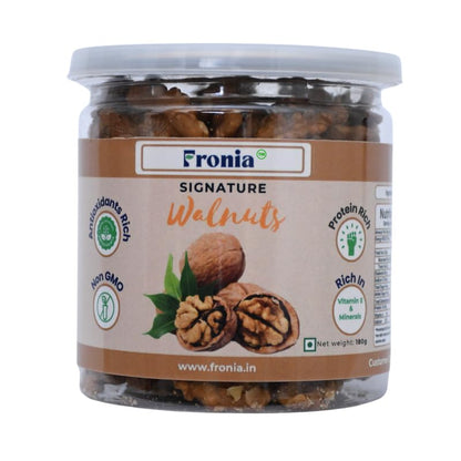 FRONIA Walnut Kernels | 150g | Walnut, Walnut Without Shell, Akhrot, Dry Fruits, Healthy Snacks, Diwali Gifts, Walnut kernel with Gluten Free Healthy Lifestyle, High Fibre (Pack of 1)