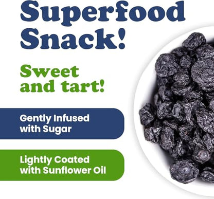 Fronia Premium Dried Blueberries – 500g x 1 Pack (Total 500g) | Whole, Unsweetened, Gluten-Free, Non-GMO, Vegan Snack | Rich in Calcium & Vitamin K, Sweet and Delicious