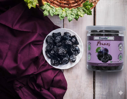 Fronia Dried Pitted Prunes – 500g | Non-GMO, Gluten-Free & Vegan | Dried Fruit Plums | Naturally Sweet & Juicy | High in Fiber & Vitamins | Healthy Seedless Dried Plums Snack