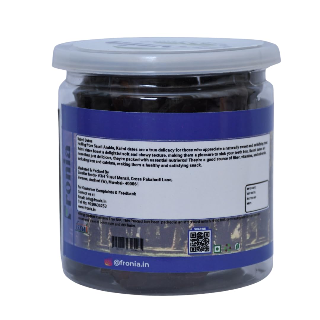 FRONIA Kalmi Dates , Juicy & Delicious Khajoor, Arab Khajur, 100% Naturally Dried & Free From Any Preservative 250GM | Healthy & Nuturious snack,Natural Sweetener,Rich in Vitamins& Minerals Gluten Free, Non-GMO & Vegan , delightful, farm fresh Kalmi dates