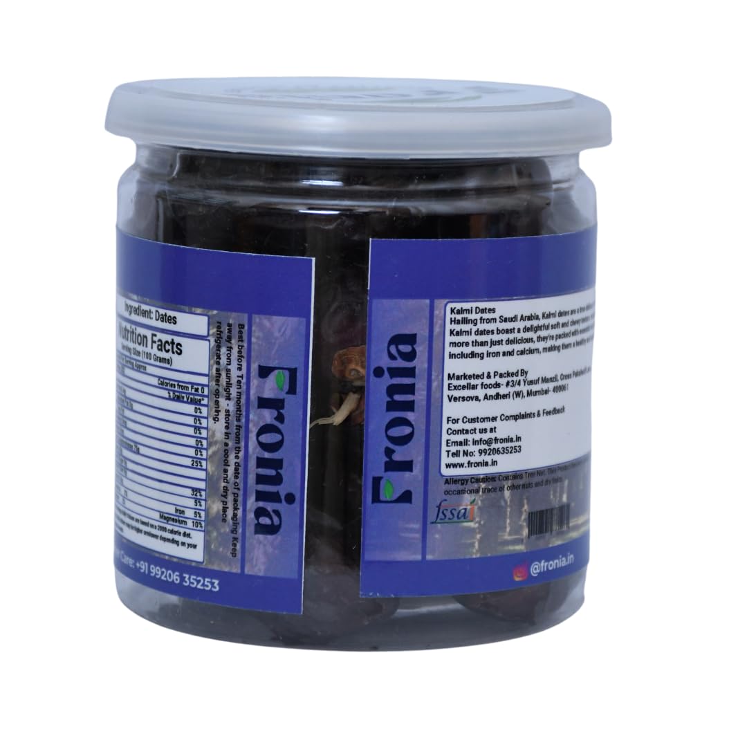 FRONIA Kalmi Dates , Juicy & Delicious Khajoor, Arab Khajur, 100% Naturally Dried & Free From Any Preservative 250GM | Healthy & Nuturious snack,Natural Sweetener,Rich in Vitamins& Minerals Gluten Free, Non-GMO & Vegan , delightful, farm fresh Kalmi dates