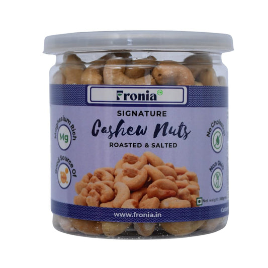 FRONIA Roasted and Salted Cashews| Flavourful & Crunchy Snack | Salted & Slow Roasted Cashews | Rich in Protein No Artificial Colours, Preservatives & Flavours (200GM )|crunchy kaju|Healthy Food |loaded with nutrients, Freshly Roasted, Natural & Premium c