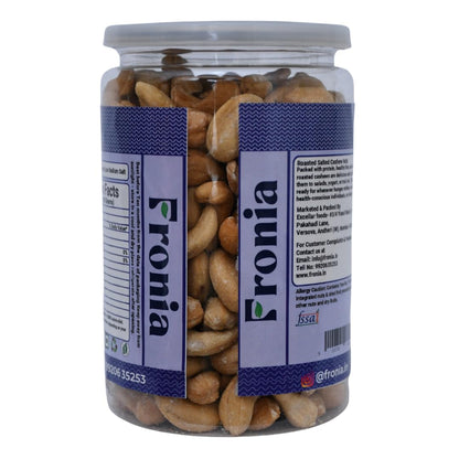 FRONIA Roasted and Salted Cashews| Flavourful & Crunchy Snack | Salted & Slow Roasted Cashews | Rich in Protein No Artificial Colours, Preservatives & Flavours (450GM )|crunchy kaju|Healthy Food |loaded with nutrients, Freshly Roasted, Natural & Premium c