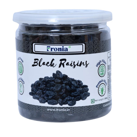 FRONIA Black Raisins (Kali Kishmish) | Kali Kishmish | Dry Fruits (250GM ) Premium Afghani Seedless Black Raisins | Kali Kishmish | Munakka Dry Fruits | Delicious & Healthy Snack | No Added Sugar Kali Kishmish | High in Antioxidant| Naturally Sweet and Ta