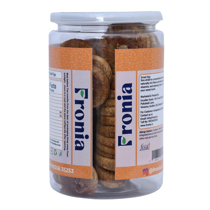 FRONIA Dried Afghani Anjeer | Dried Figs Ajnir | Rich source of Fibre Calcium & Iron | Low in calories and Fat Free | (500GM ) | Non-GMO Dried Figs | Dried Anjeer, Rich Source of Vitamins Dietary Fiber | High in Minerals & Vitamins | Amazing snack | | Dry