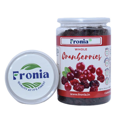 Fronia fresh Cranberries Sweet And Delicious Treats, 500G (Gluten Free, Non-Gmo) High Antioxidants, Dietary Fiber & No Gluten, Antioxidant Rich, Immunity Booster,Healthy Snack For Kids And Adult