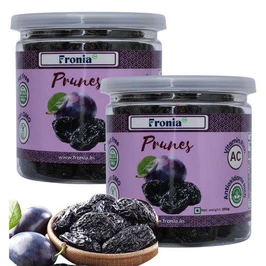 Fronia Dried Pitted Prunes – 500g | Non-GMO, Gluten-Free & Vegan | Dried Fruit Plums | Naturally Sweet & Juicy | High in Fiber & Vitamins | Healthy Seedless Dried Plums Snack