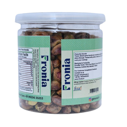 FRONIA Premium Unsalted Pistachio Kernels 250g | Super Crunchy & Delicious | No Gluten | No GMO | Bada Pista | Sada Pista | Dry Fruit, Big Size | Raw, High in Protein | Phosphorus, & Dietary Fibre, Premium Nuts | All Natural | No Preservatives | No Additi