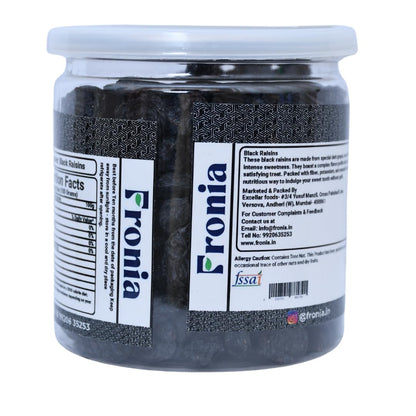 FRONIA Black Raisins (Kali Kishmish) | Kali Kishmish | Dry Fruits (250GM ) Premium Afghani Seedless Black Raisins | Kali Kishmish | Munakka Dry Fruits | Delicious & Healthy Snack | No Added Sugar Kali Kishmish | High in Antioxidant| Naturally Sweet and Ta