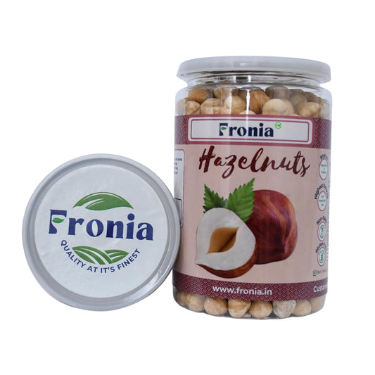 Fronia Hazelnuts, 450g (Gluten Free, Non-GMO & Vegan) Premium Jumbo Hazelnuts, hazelnut kernals,Healthy Snacks,Healthy & Tasty For Eating,Natural and Ideal for Healthy Snacking