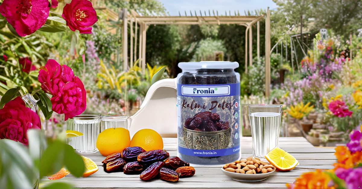 FRONIA Kalmi Dates , Juicy & Delicious Khajoor, Arab Khajur, 100% Naturally Dried & Free From Any Preservative 500GM | Healthy & Nuturious snack,Natural Sweetener,Rich in Vitamins& Minerals Gluten Free, Non-GMO & Vegan , delightful, farm fresh Kalmi dates