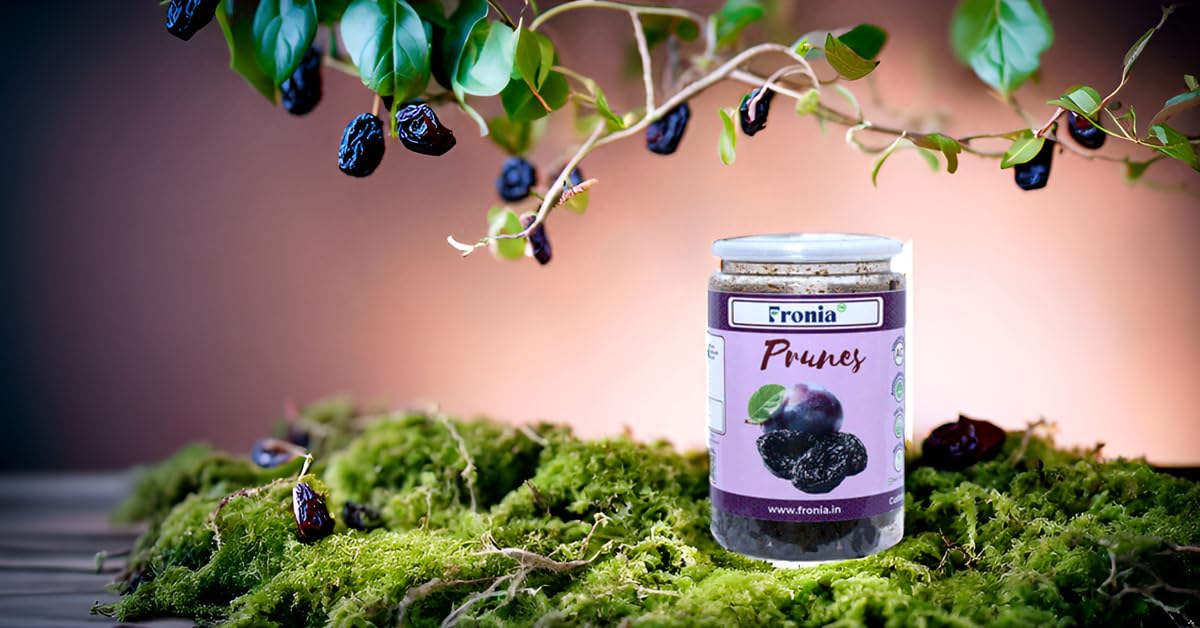 Fronia Dried Pitted Prunes – 500g | Non-GMO, Gluten-Free & Vegan | Dried Fruit Plums | Naturally Sweet & Juicy | High in Fiber & Vitamins | Healthy Seedless Dried Plums Snack