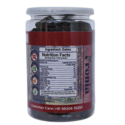 FRONIA Queen Kalmi Dates , Juicy & Delicious Khajoor, Arab Khajur, 100% Naturally Dried & Free From Any Preservative 500GM | Healthy & Nuturious snack,Natural Sweetener,Rich in Vitamins& Minerals Gluten Free, Non-GMO & Vegan , delightful, farm fresh Kalmi