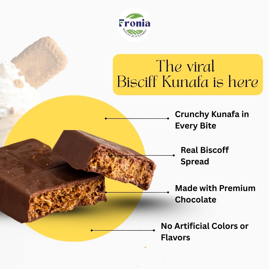 Dubai Kunafa Chocolate Bar Lotus Bisciff | Dessert Treat | Premium Chocolate – For Birthday, Anniversary, Hamper, Corporate Gifting - 200gms