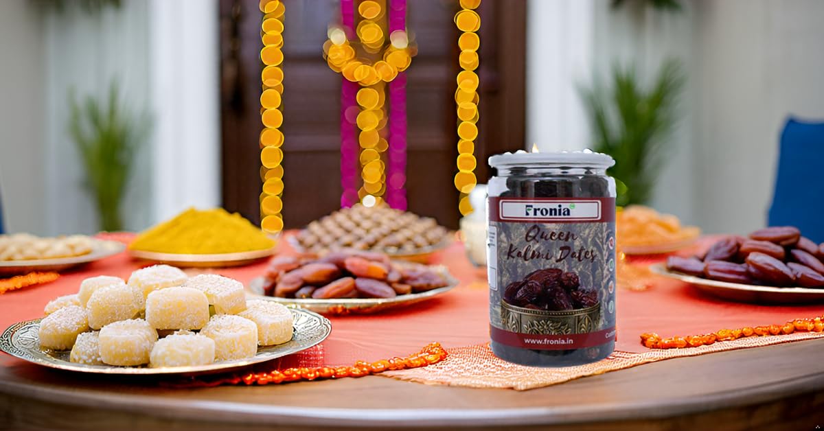 FRONIA Queen Kalmi Dates , Juicy & Delicious Khajoor, Arab Khajur, 100% Naturally Dried & Free From Any Preservative 500GM | Healthy & Nuturious snack,Natural Sweetener,Rich in Vitamins& Minerals Gluten Free, Non-GMO & Vegan , delightful, farm fresh Kalmi