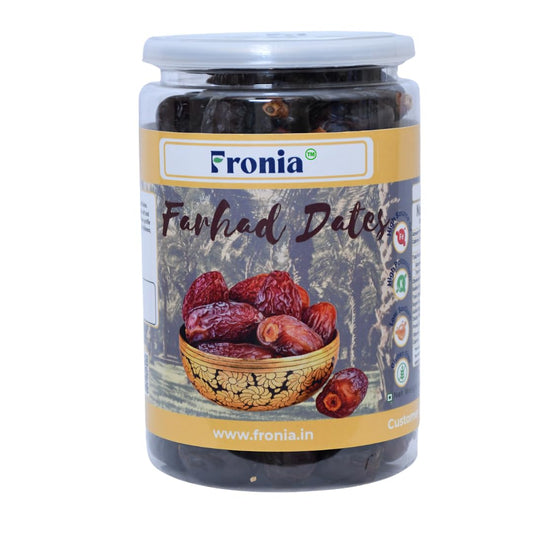FRONIA Farhad Dates 500gm | Naturally Sweet, Soft & Delicious | Perfect for Snacking, Cooking | No Additives | Healthy Eating | Freshly Packed |Naturally Sweet, Soft and Chewy, Perfect for Snacking, Baking, and Gifting, Rich in Fiber and Nutrients, Low Gl