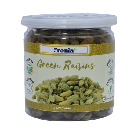 FRONIA Seedless Green Raisins | Kishmish | Nutritious| Rich in Iron & Vitamin B (250GM ) Premium Nashik Seedless Black Raisins 250gm, Solar Dried,No Added Sugar Kali Kishmish, No Sulphur & Preservatives, Raisins Dry Fruit, Kismis, Kishmish