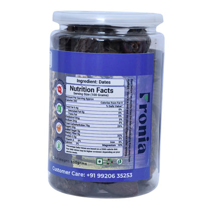FRONIA Kalmi Dates , Juicy & Delicious Khajoor, Arab Khajur, 100% Naturally Dried & Free From Any Preservative 500GM | Healthy & Nuturious snack,Natural Sweetener,Rich in Vitamins& Minerals Gluten Free, Non-GMO & Vegan , delightful, farm fresh Kalmi dates