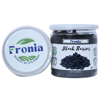 FRONIA Black Raisins (Kali Kishmish) | Kali Kishmish | Dry Fruits (250GM ) Premium Afghani Seedless Black Raisins | Kali Kishmish | Munakka Dry Fruits | Delicious & Healthy Snack | No Added Sugar Kali Kishmish | High in Antioxidant| Naturally Sweet and Ta