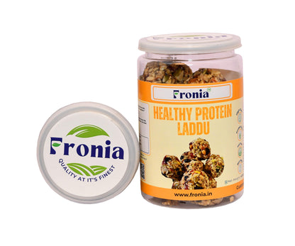 Fronia Protein Laddu 400g | Sugar-Free Energy Snack with Dry Fruits, Seeds & Honey | No Jaggery | High Protein & Fibre | Natural, Handmade Laddoos | Zero Trans Fat & Cholesterol