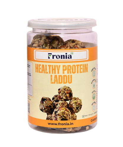 Fronia Protein Laddu 400g | Sugar-Free Energy Snack with Dry Fruits, Seeds & Honey | No Jaggery | High Protein & Fibre | Natural, Handmade Laddoos | Zero Trans Fat & Cholesterol