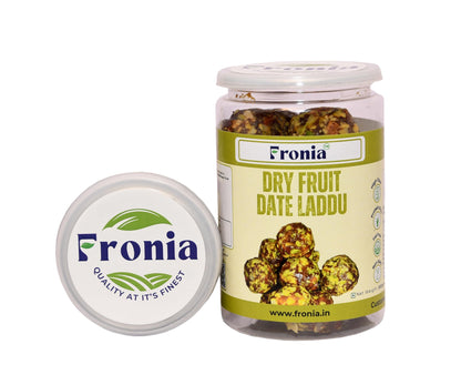 Fronia Dry Fruit Dates Ladoo 500gm |Eat Anytime Sugar Free Dates Laddoo's| Replacement of Energy & Protein Bars | Powerhouse of Protein & Fibre | Zero Trans Fat & Zero Cholesterol| Natural Authentic Eating Healthy Dry Fruits & Dates Laddu | Purely Made Wi