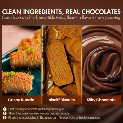 Dubai Kunafa Chocolate Bar Lotus Bisciff | Dessert Treat | Premium Chocolate – For Birthday, Anniversary, Hamper, Corporate Gifting - 100gms