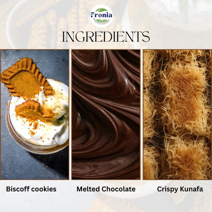 Dubai Kunafa Chocolate Bar Lotus Bisciff | Dessert Treat | Premium Chocolate – For Birthday, Anniversary, Hamper, Corporate Gifting - 200gms